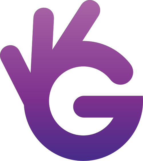 紫色手指字母G矢量logo logo png