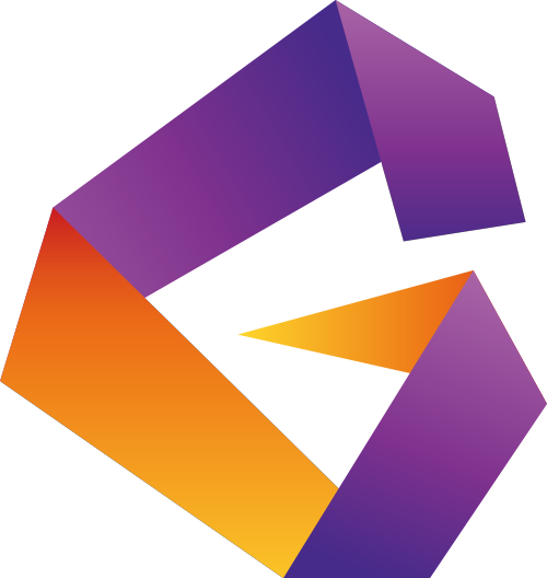 黃色紫色字母G矢量logo logo png