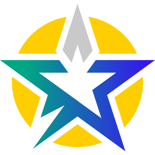 漸變五角星矢量圖標 logo png