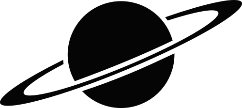 黑色星球環狀帶矢量logo圖片 logo png