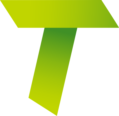 漸變綠色字母T矢量logo圖片 logo png