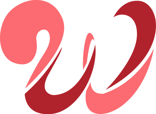 字母W紅色矢量圖標(biāo) logo png