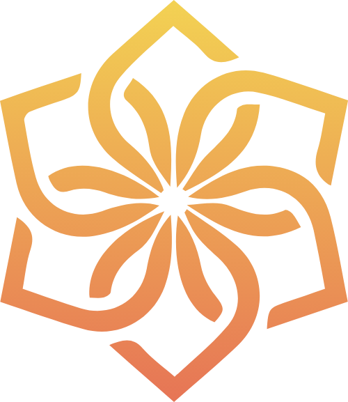 橙色花卉矢量圖形 logo png