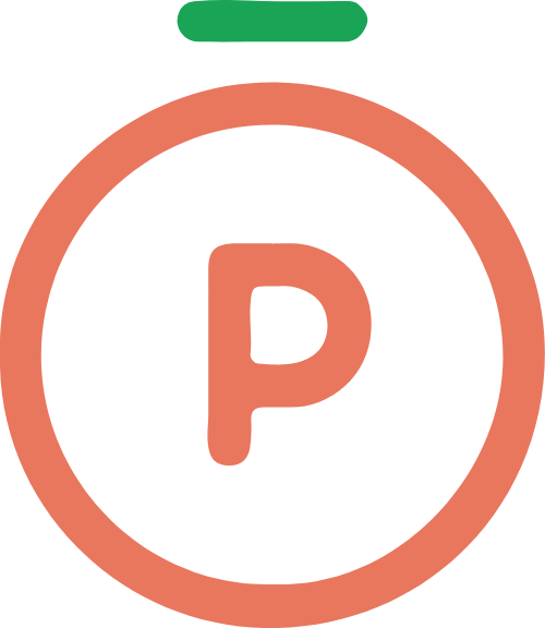 桃子水蜜桃水果字母P logo png